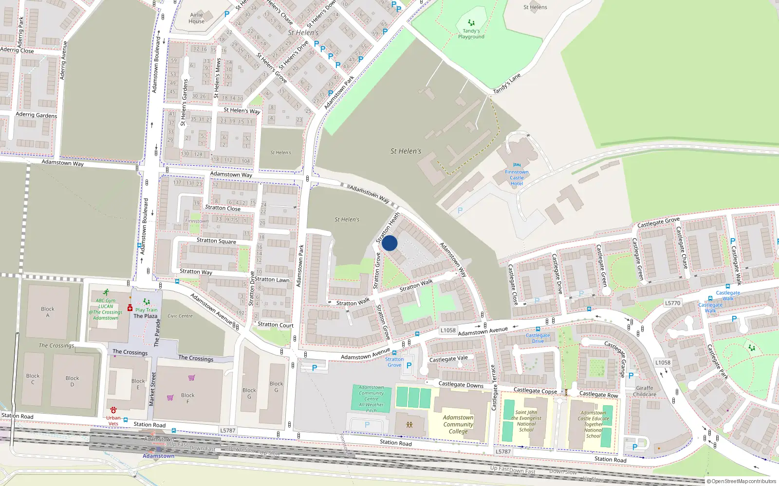 Overhead map showing the location of Apartment 5, The Platform, Lucan