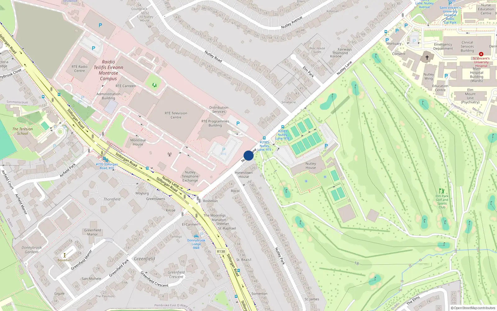 Overhead map showing the location of Apartment 56 Brooklands, Nutley Lane, Priesthouse