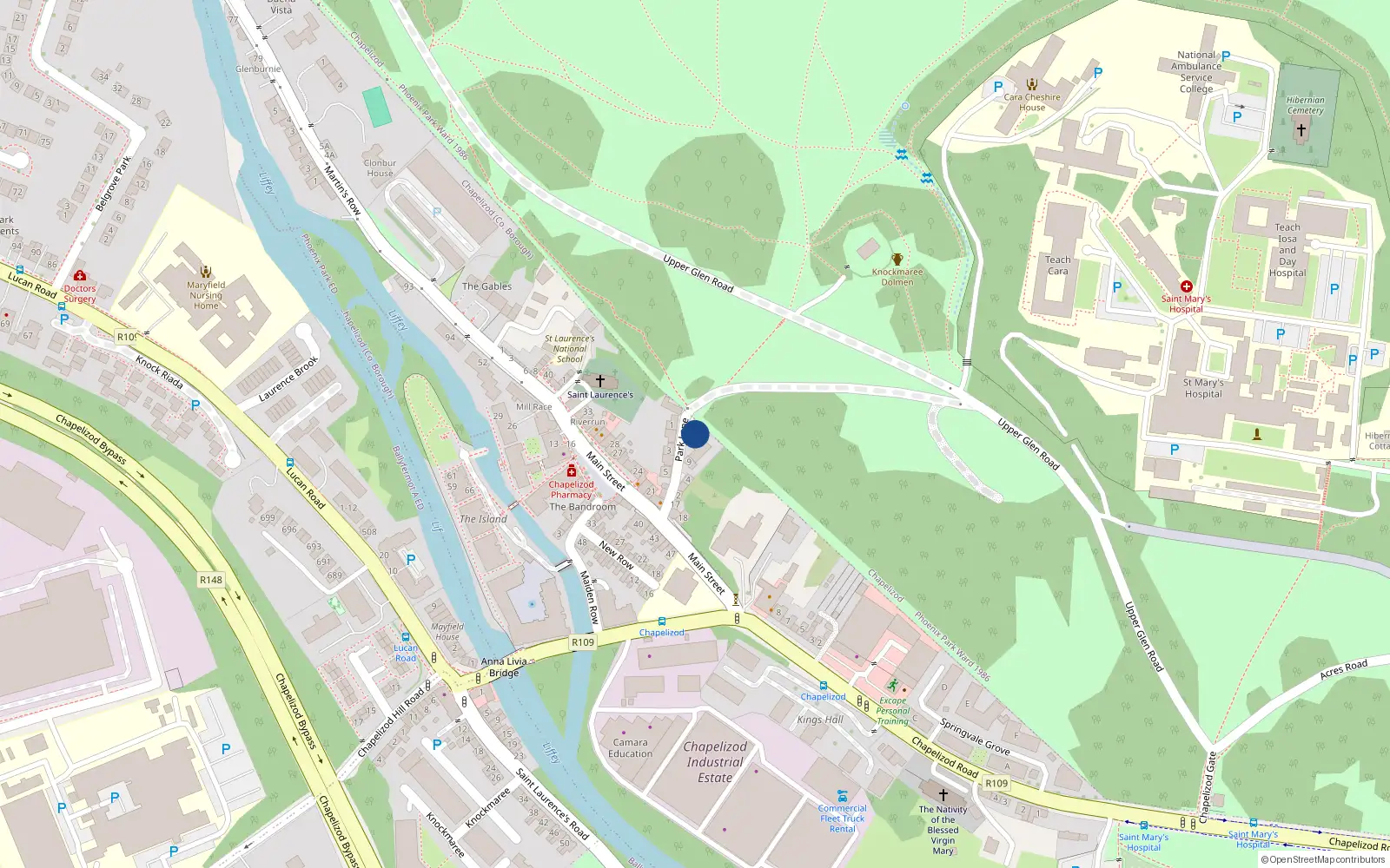 Overhead map showing the location of Apartment 7, Lana na Pairc, Lucan