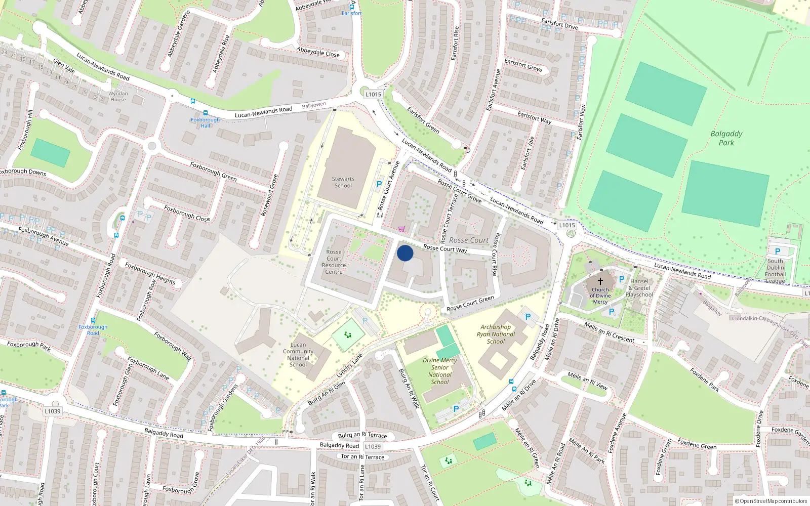 Overhead map showing the location of Apartment 8, The Platform, Lucan