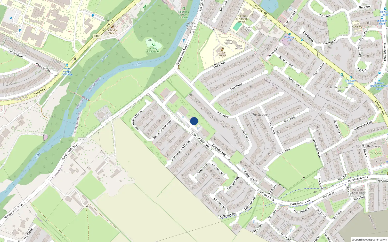 Overhead map showing the location of Apartment 82, The Platform, Lucan