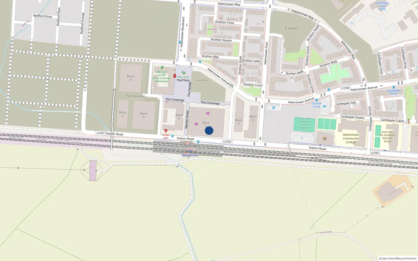 Overhead map showing the location of Apartment 92, The Platform, Lucan