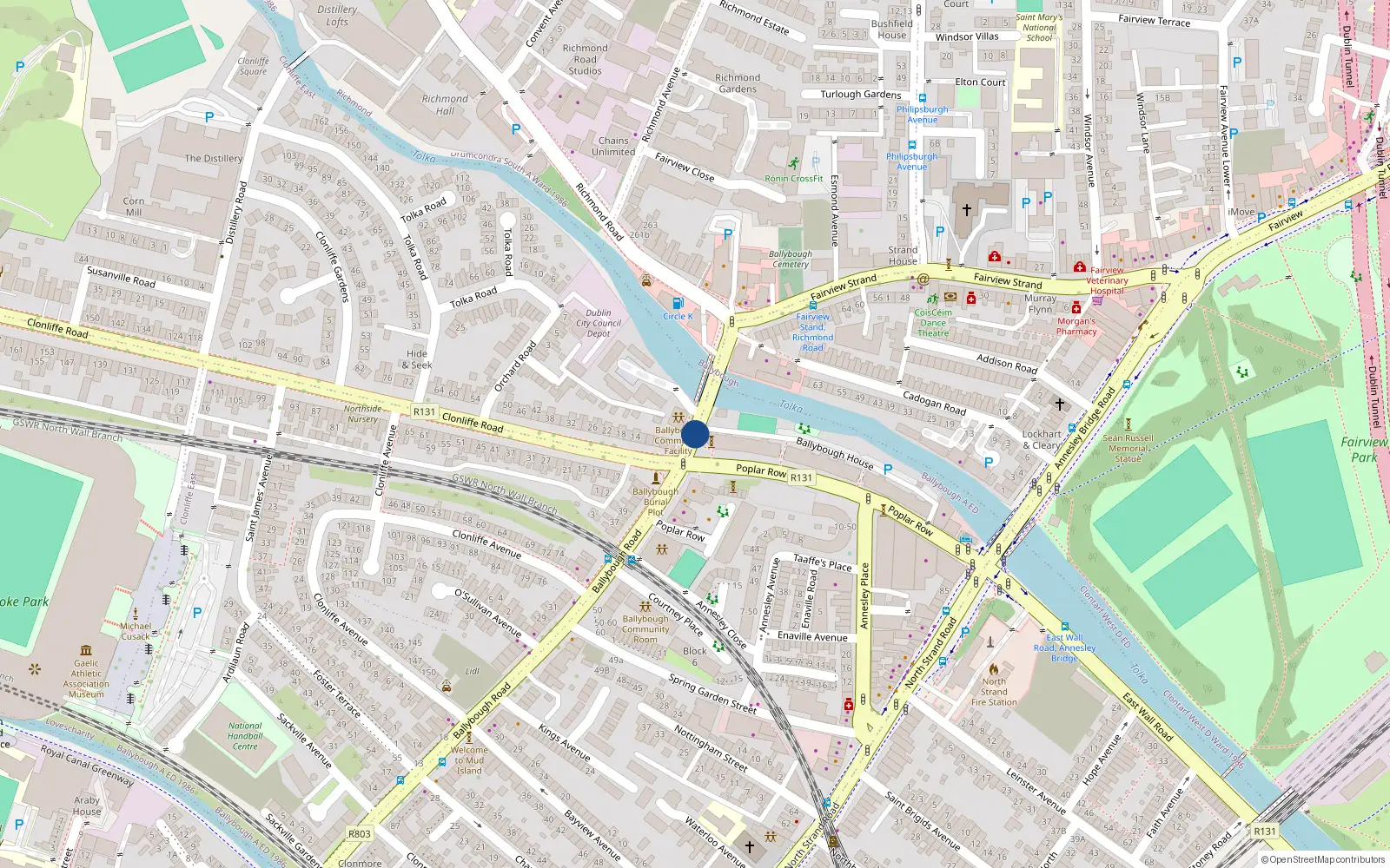 Overhead map showing the location of Apt 1, 3 Fairview Strand, North Strand