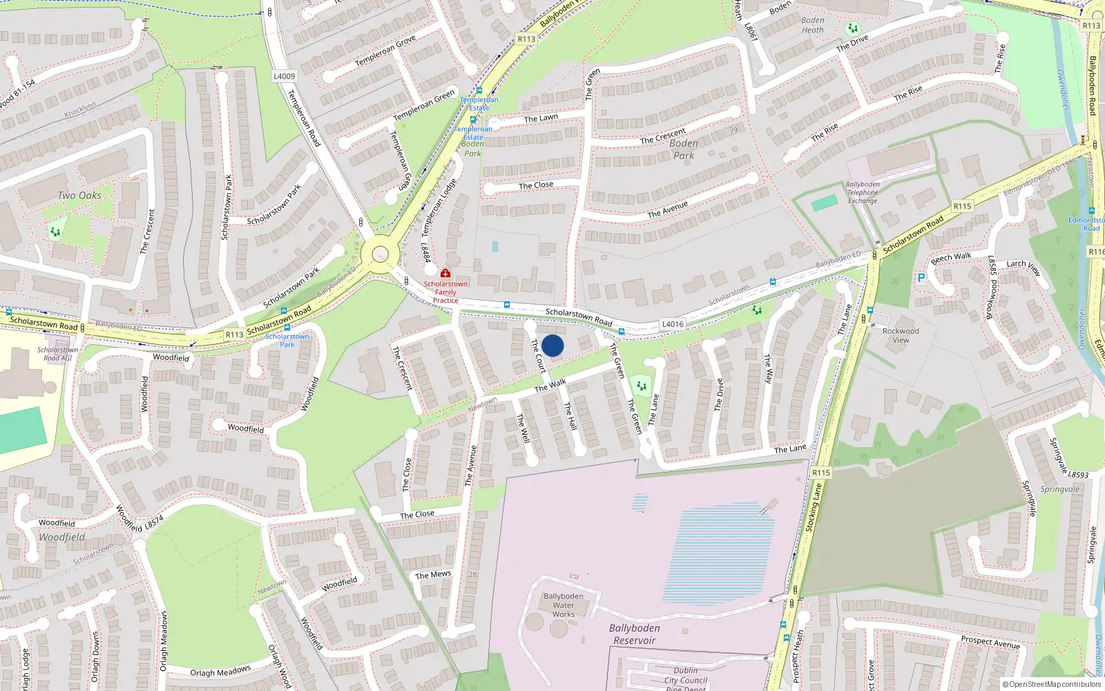 Overhead map showing the location of Apt. 10 the Court Block A2, Ballycullen Gate, 10 The Court, Dublin 16
