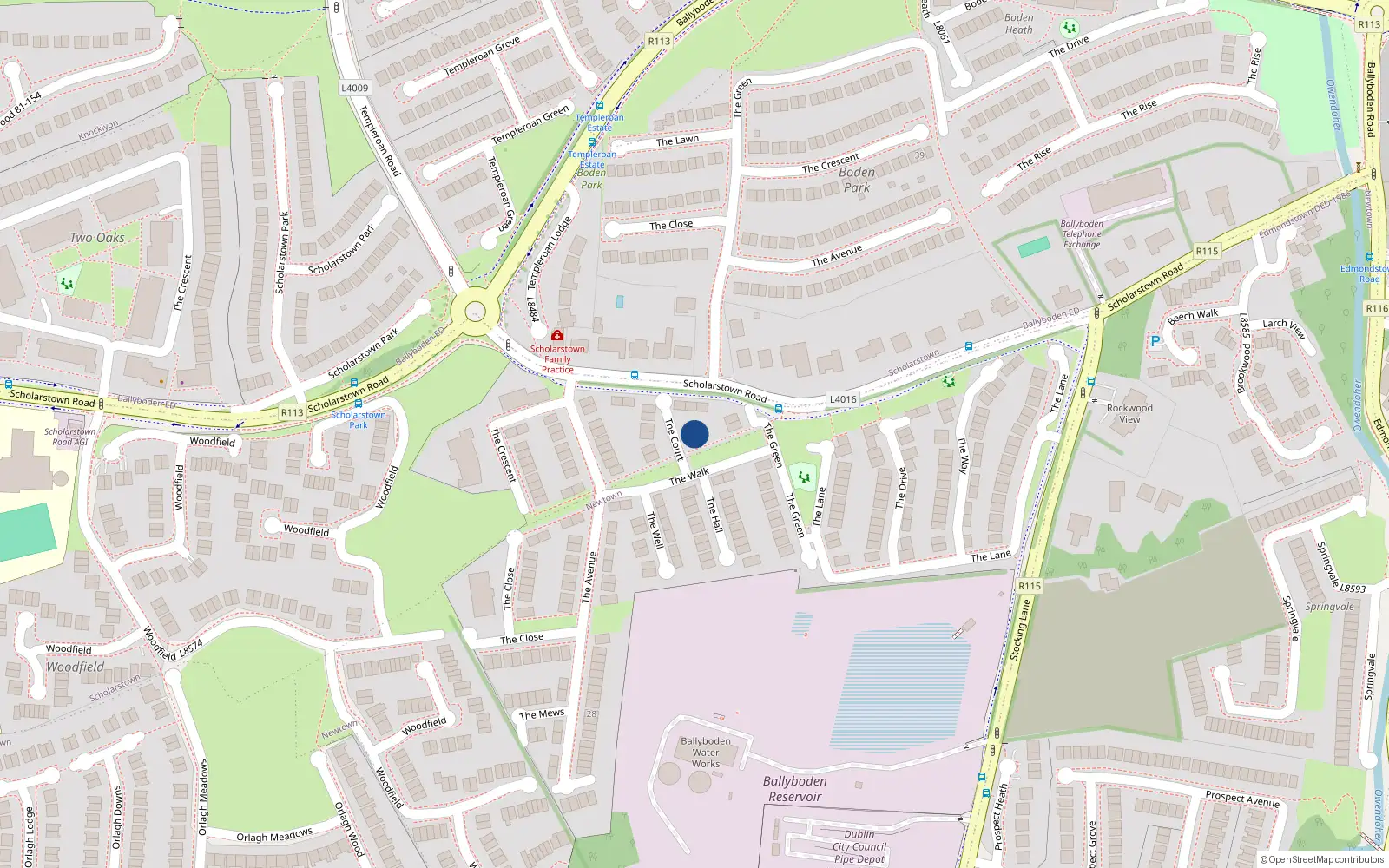 Overhead map showing the location of Apt. 11 the Court Block A2, Ballycullen Gate, 11 The Court, Dublin 16