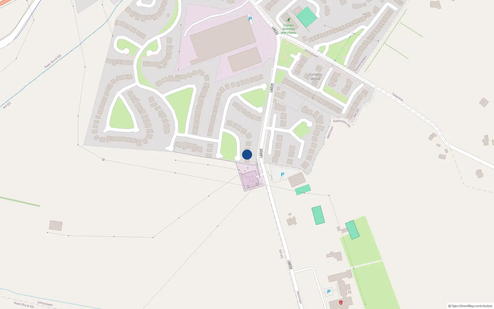 Overhead map showing the location of Apt 17 Broadfield Close, Broadfield, Rathcoole