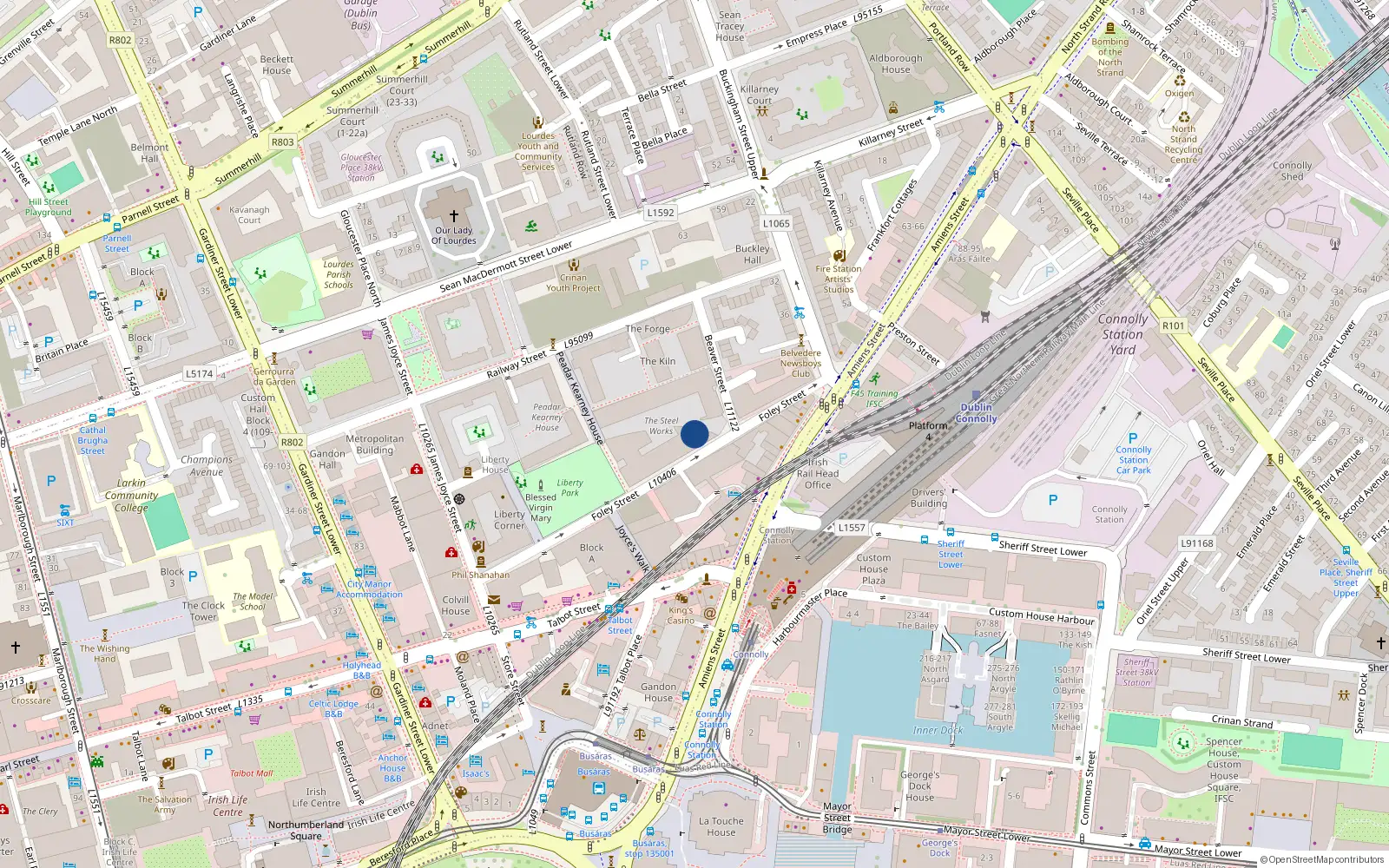 Overhead map showing the location of Apt 20 the Millhouse, Steelworks, Foley Street
