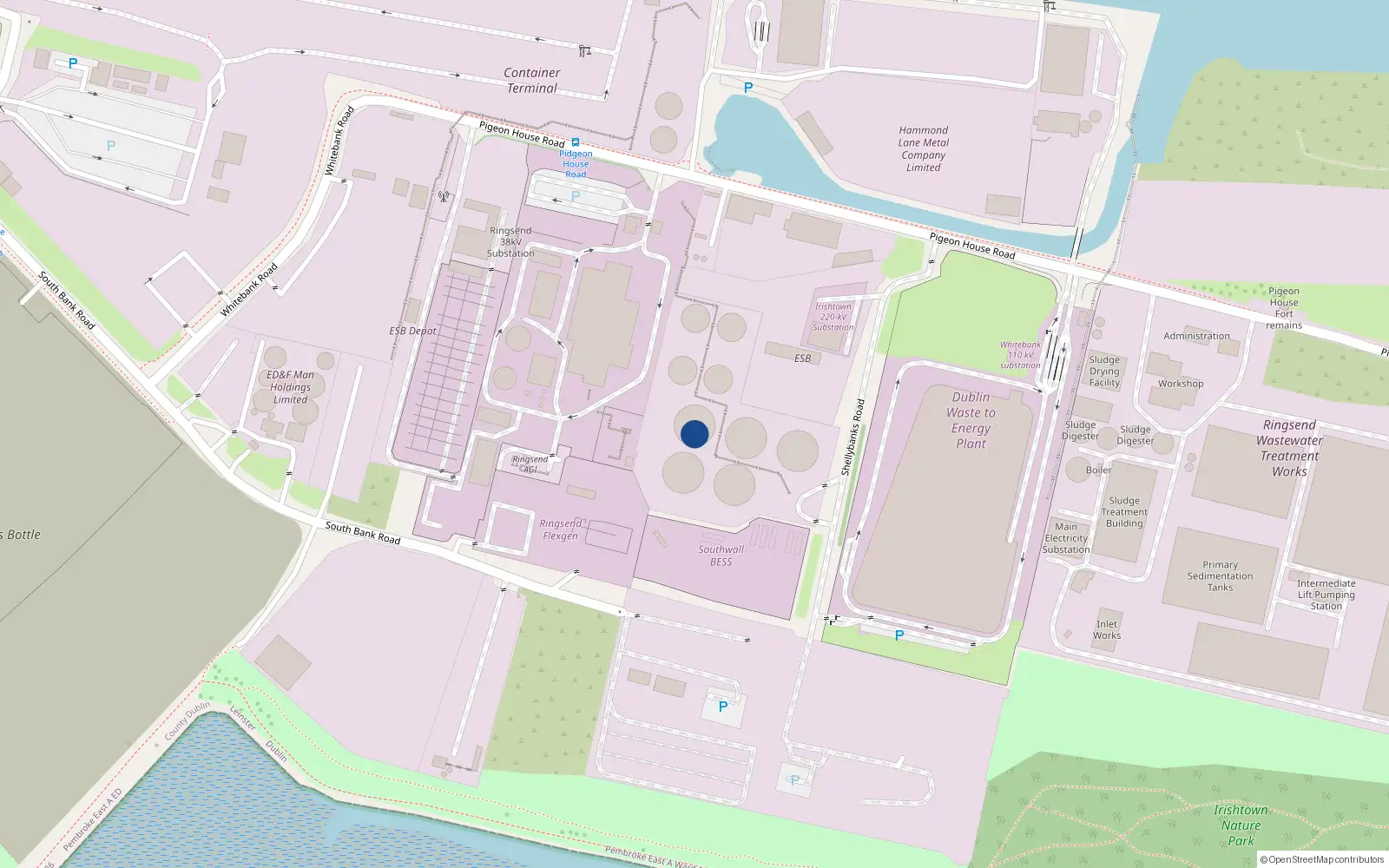 Overhead map showing the location of Apt 37, 13-17 Pembroke, Ballsbridge