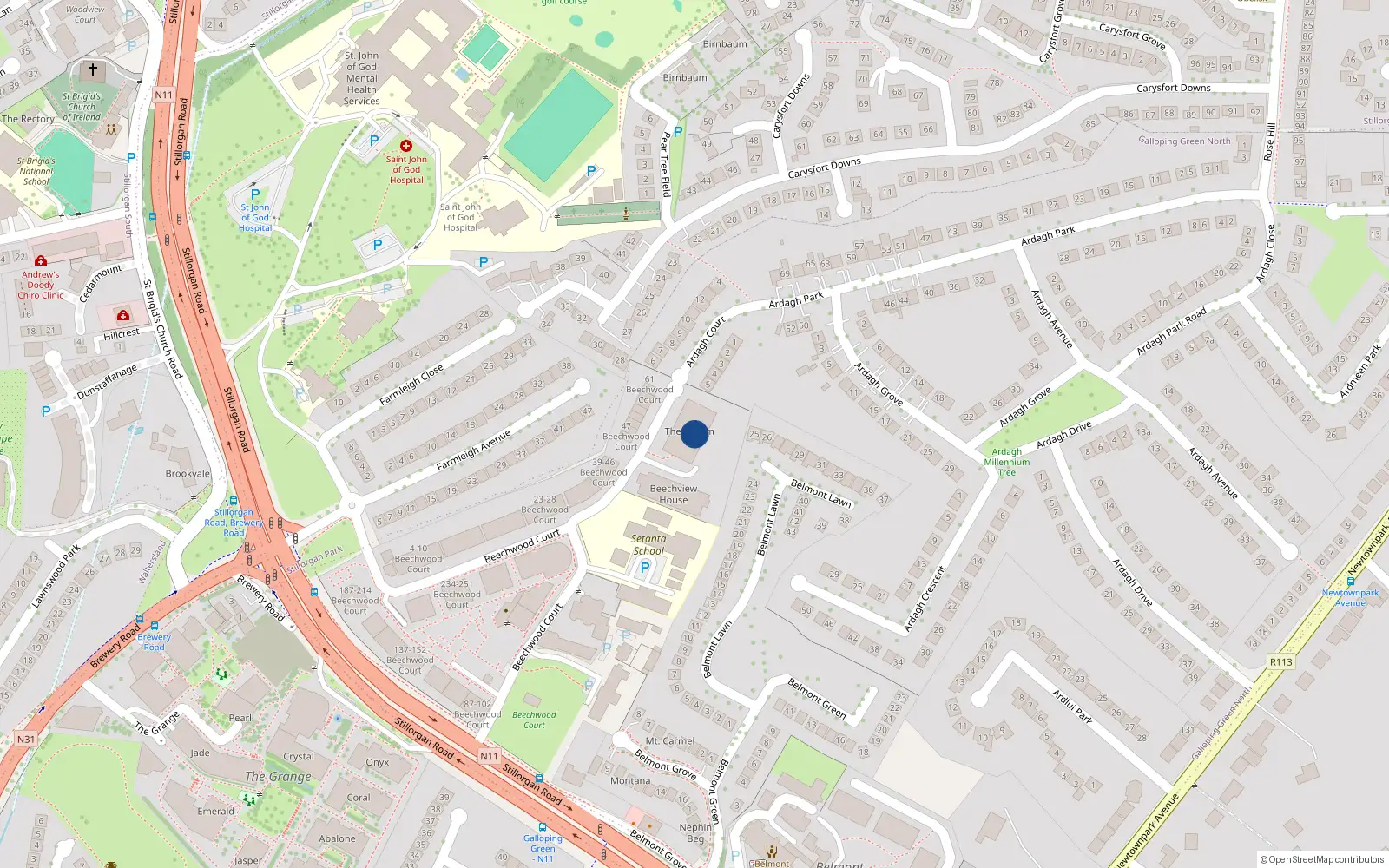 Overhead map showing the location of Apt 5, The Atrium, Steelworks Dublin 1