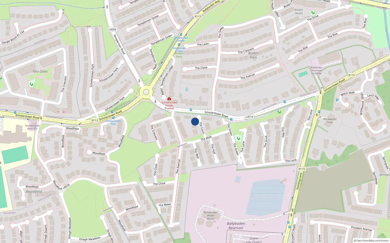 Overhead map showing the location of Apt. 5 the Court Block A1, Ballycullen Gate, 5 The Court, Dublin 16
