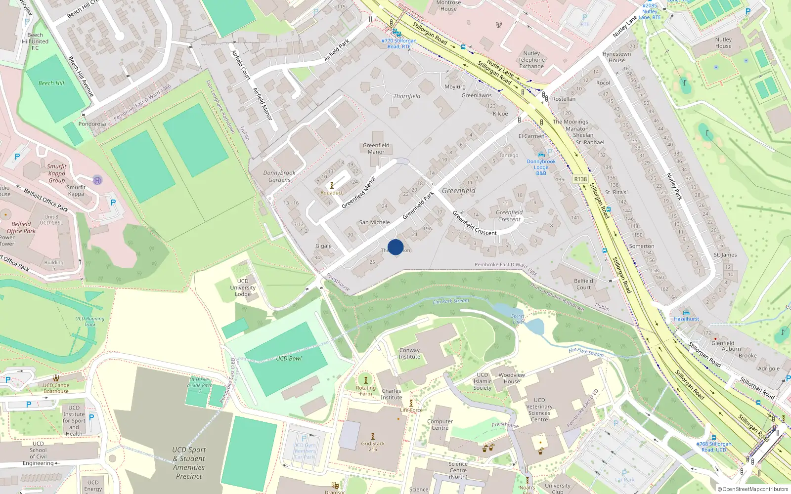 Overhead map showing the location of Apt. 55, The Pavillion, Dun Laoghaire