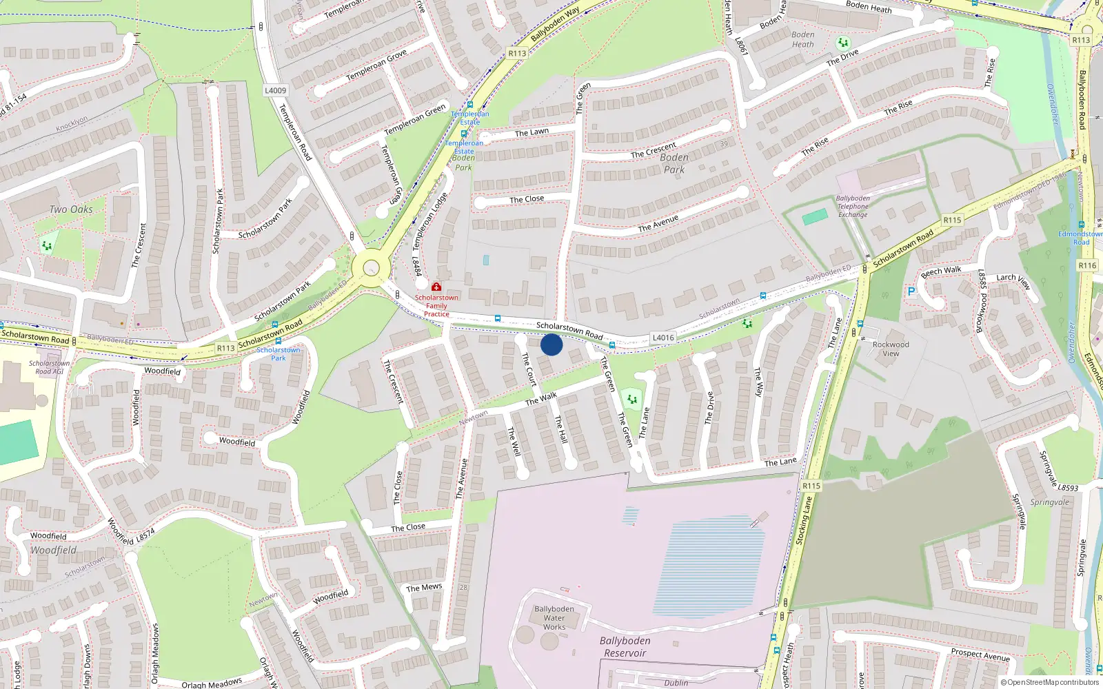 Overhead map showing the location of Apt. 7 the Court Block A2, Ballycullen Gate, 7 The Court, Dublin 16