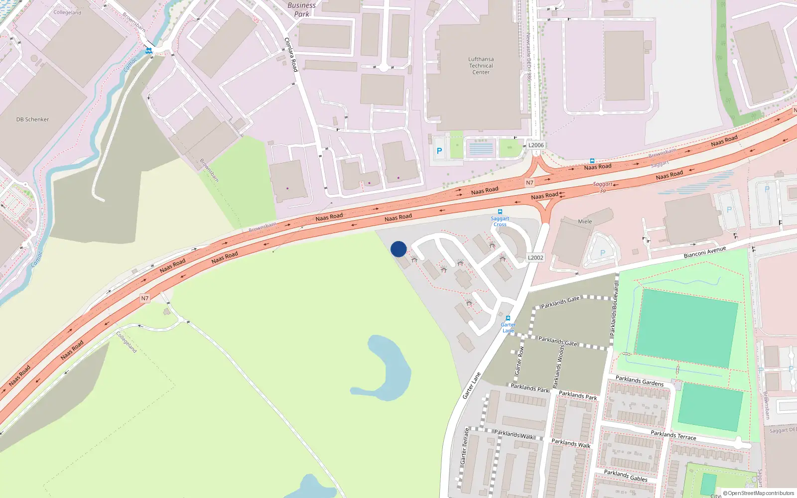 Overhead map showing the location of Apt 80 James O Toole Block, Westpark Apts, Citywest