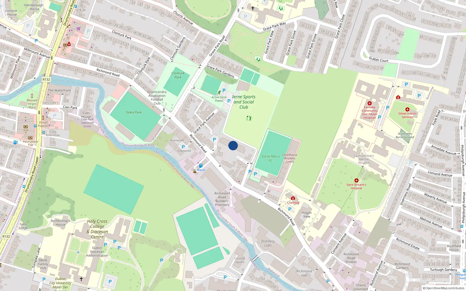 Overhead map showing the location of Apt 9, The Garden House, Waterfall Avenue