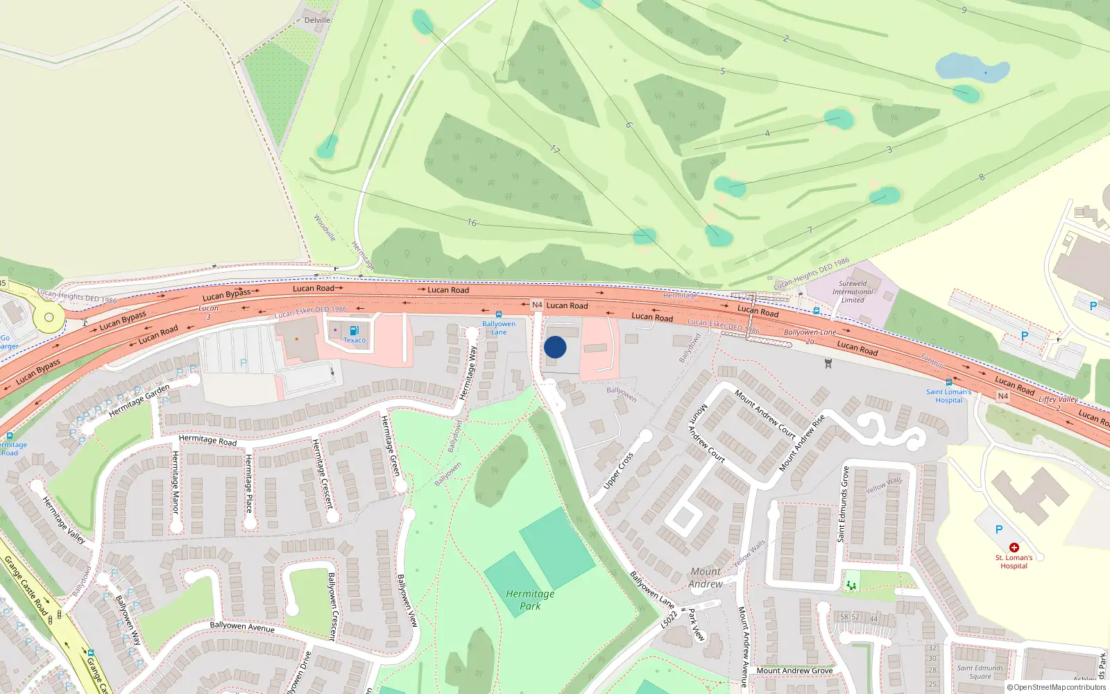 Overhead map showing the location of Apt.1 - Latouka, Lána Bhaile Eoghain, Lucan