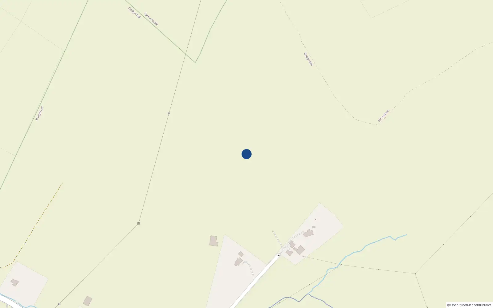 Overhead map showing the location of Badgerhill, Oldmill, Co. Dublin