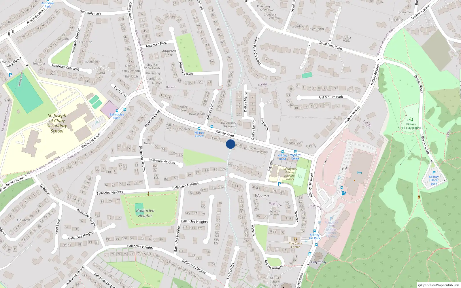 Overhead map showing the location of Scalpwilliam Or Mount Mapas, Dublin, Co. Dublin