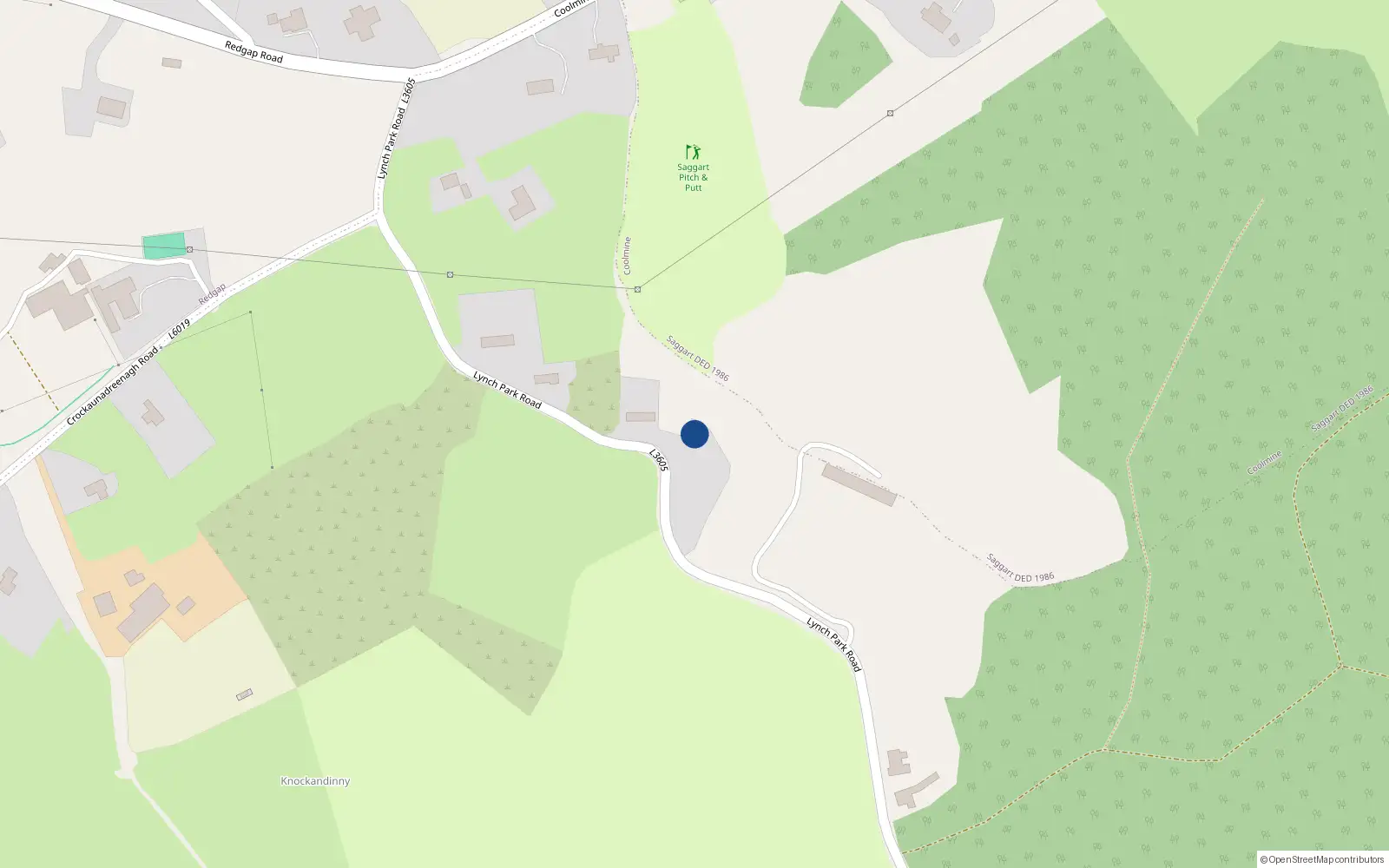 Overhead map showing the location of Blackthorn Hill, Coolmine, Saggart, Co. Dublin