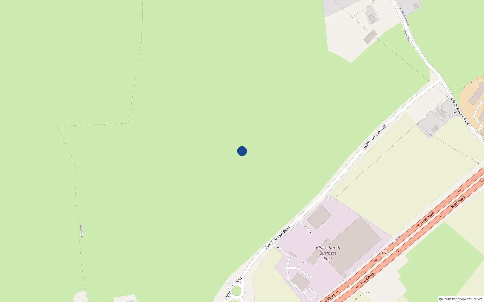 Overhead map showing the location of Bustyhill, Oldmill, Co. Dublin