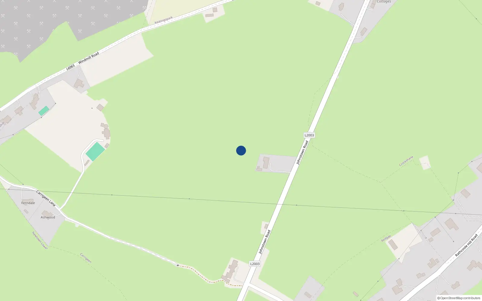 Overhead map showing the location of Carrigeen, Oldmill, Co. Dublin