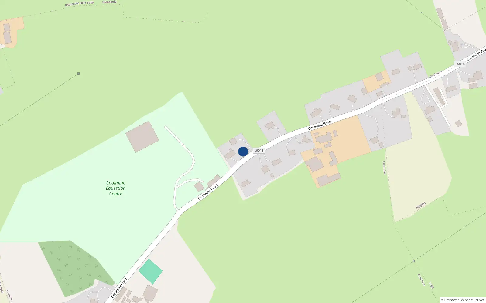 Overhead map showing the location of Chapel Hill, Coolmine, Saggart, Co. Dublin
