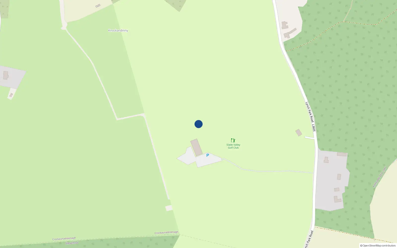 Overhead map showing the location of Crockaunadreenagh, Co. Dublin