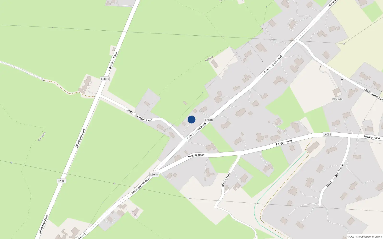 Overhead map showing the location of Dun Esque, Redgap, Co. Dublin