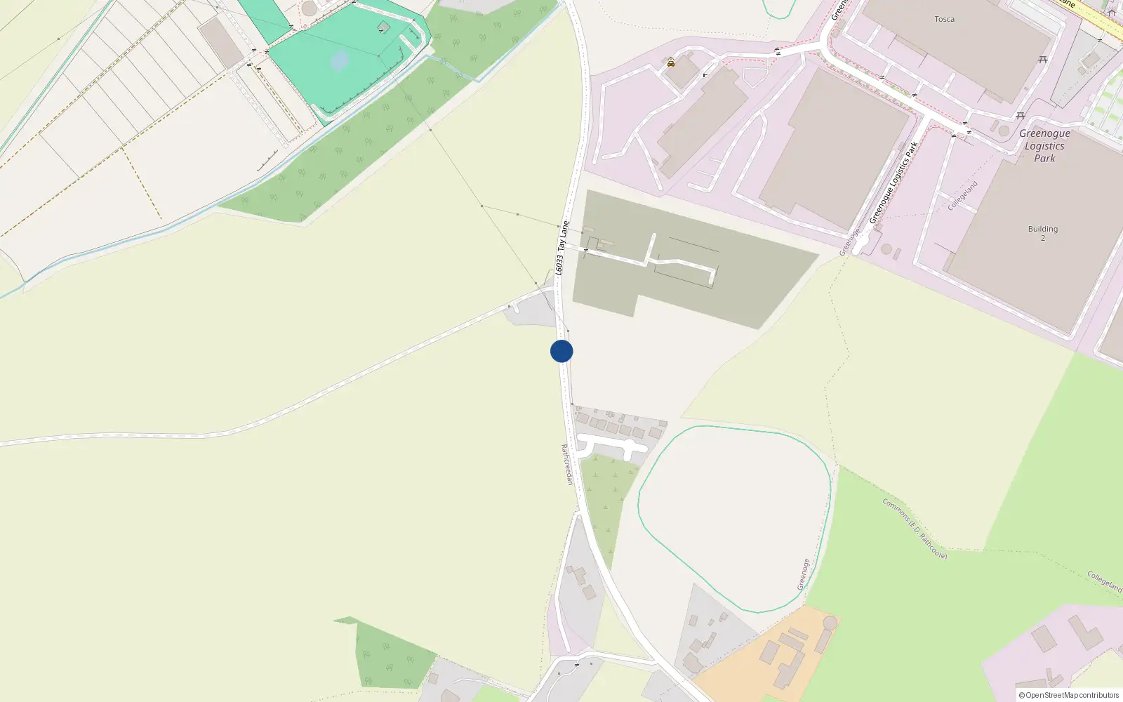 Overhead map showing the location of Tay Lane