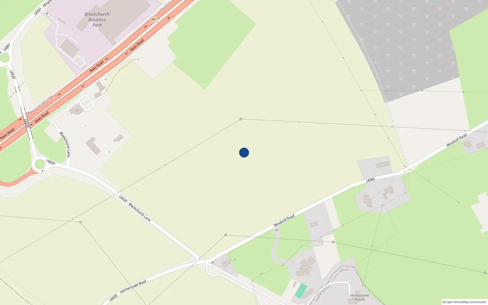 Overhead map showing the location of Steelstown, Oldmill, Co. Dublin