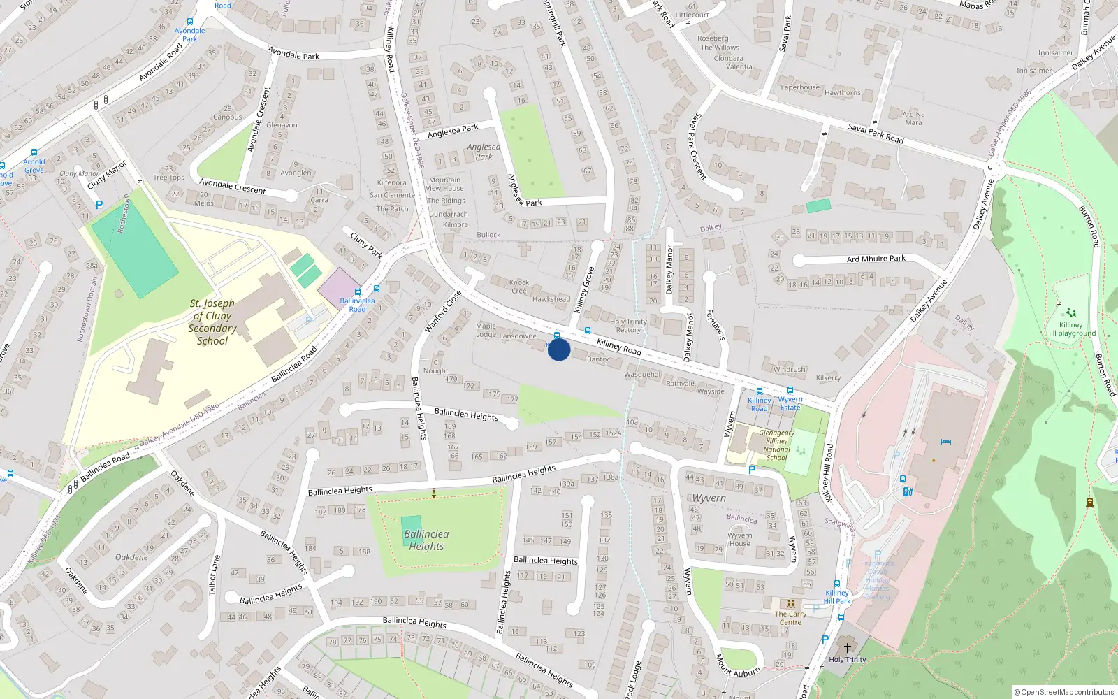 Overhead map showing the location of Scalpwilliam Or Mount Mapas, Dublin, Co. Dublin