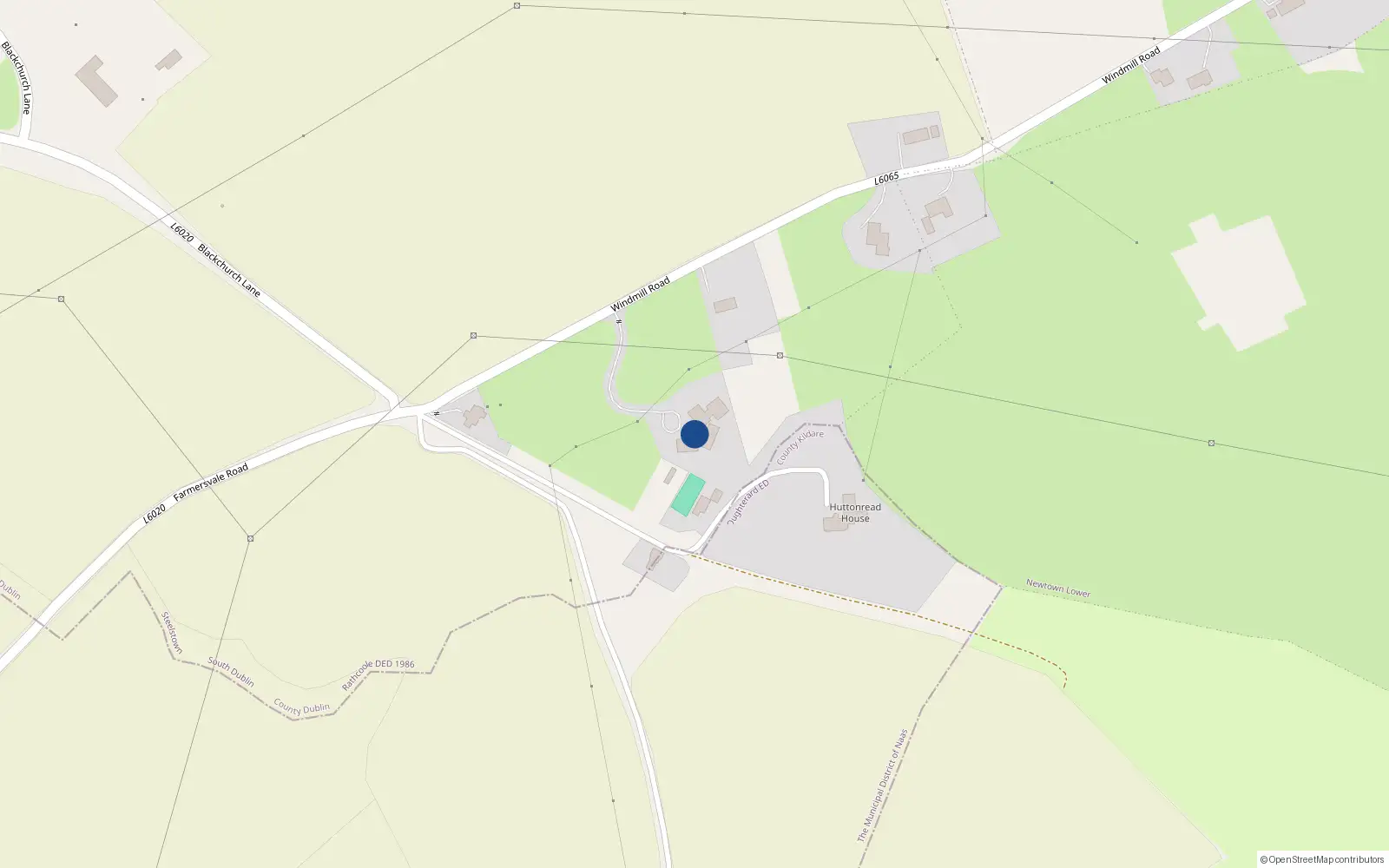 Overhead map showing the location of Mattie, Windmillhill, Rathcoole, Co. Dublin
