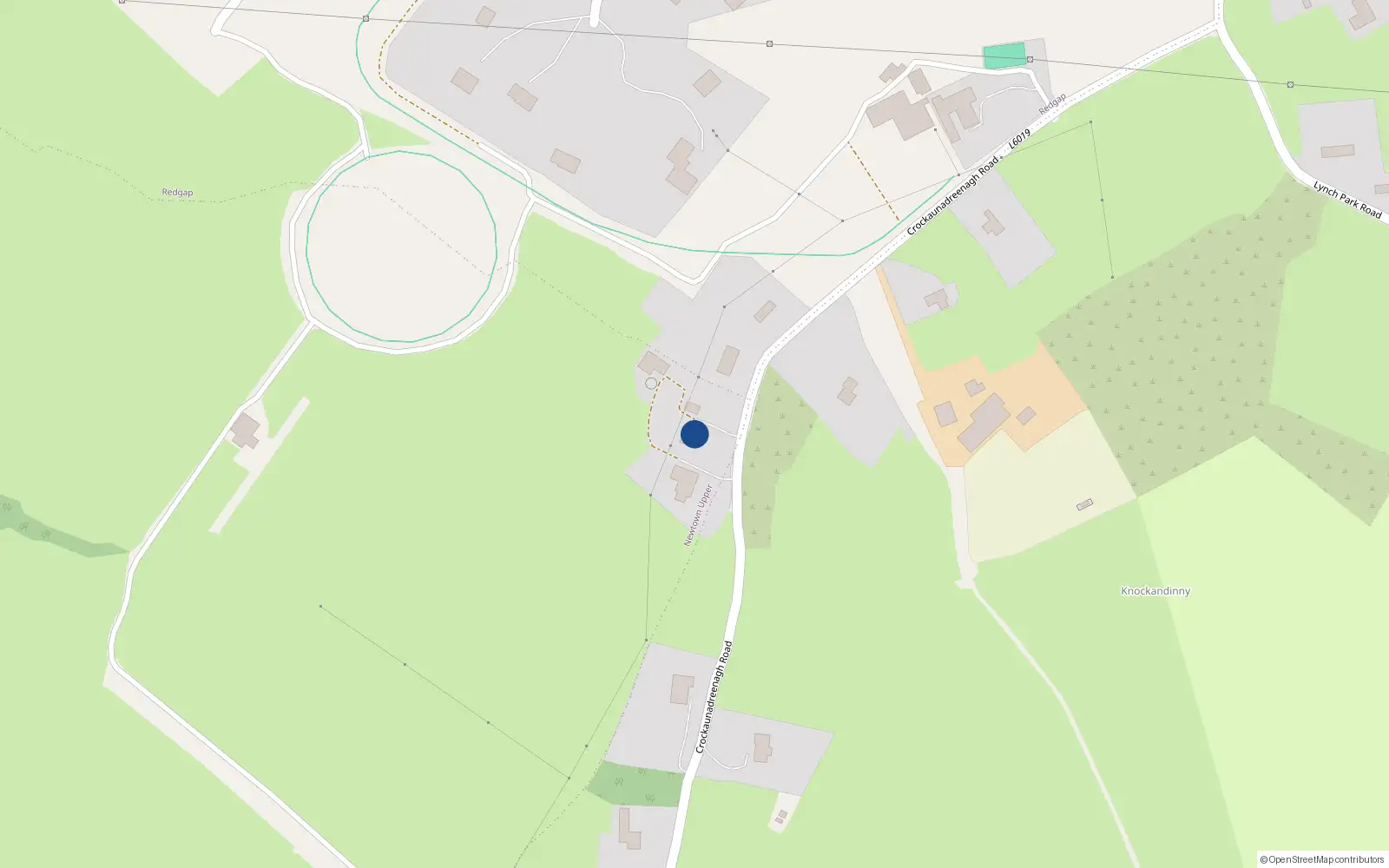 Overhead map showing the location of Mount Hall, Newtown Upper, Rathcoole, Co. Dublin