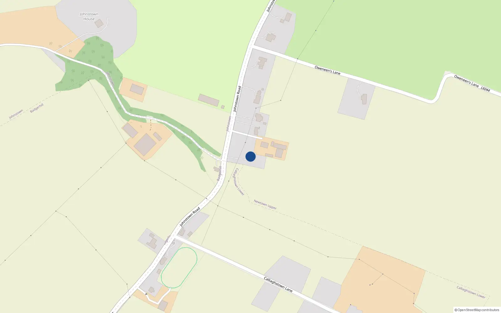 Overhead map showing the location of Newtown Villa, Newtown Upper, Rathcoole, Co. Dublin