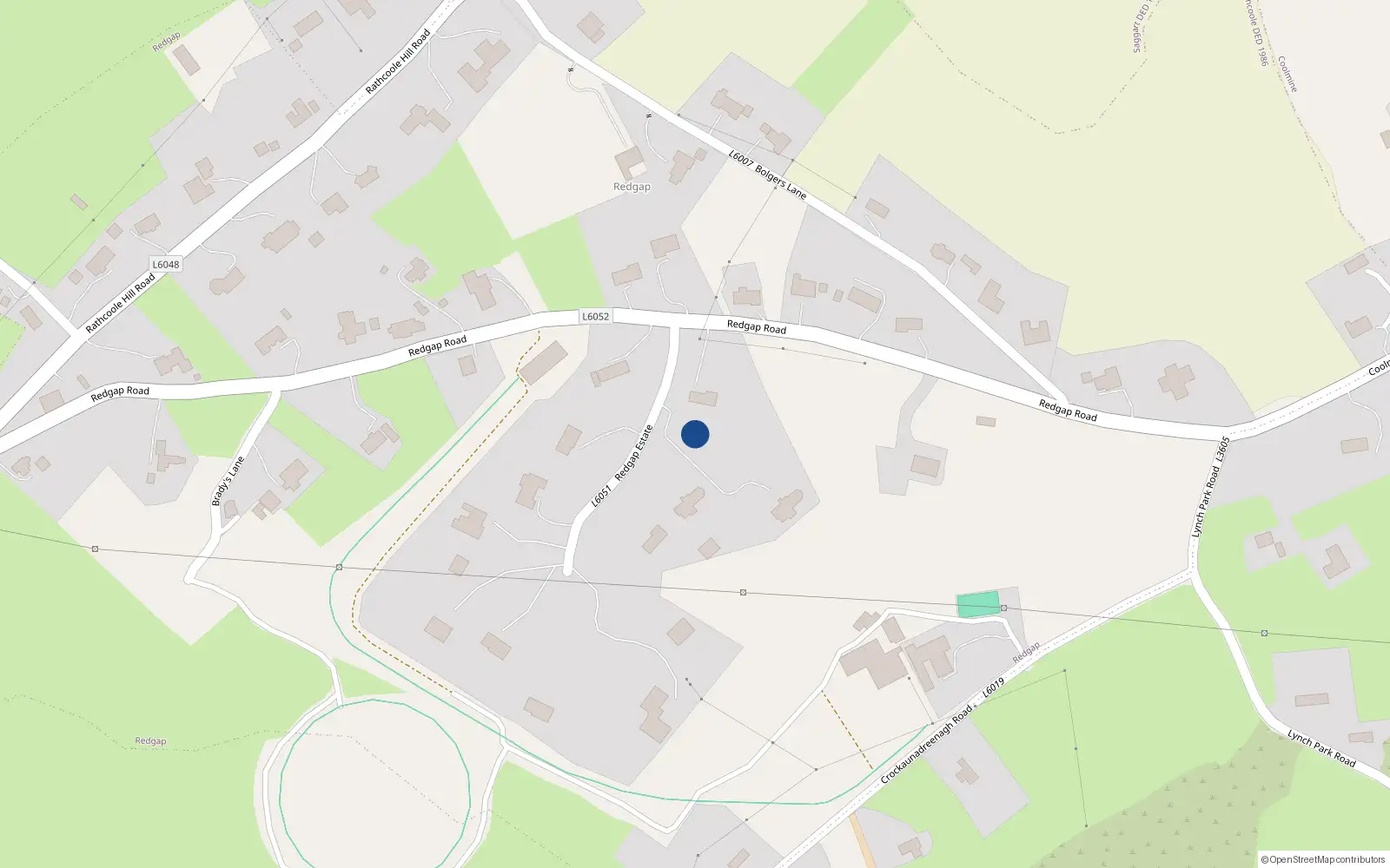 Overhead map showing the location of Redgap, Hillsbrook, Co. Dublin