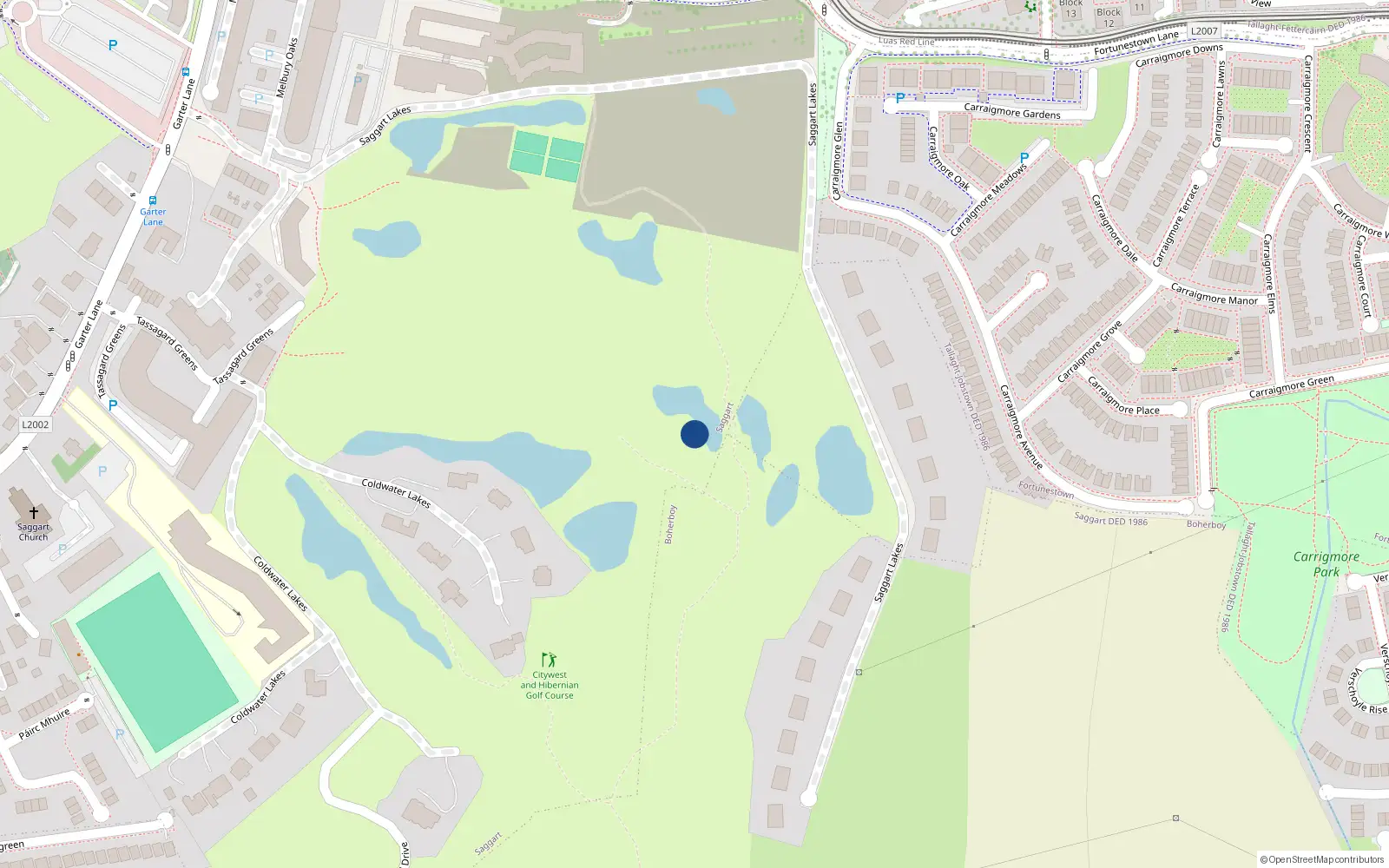 Overhead map showing the location of South Dublin, Co. Dublin