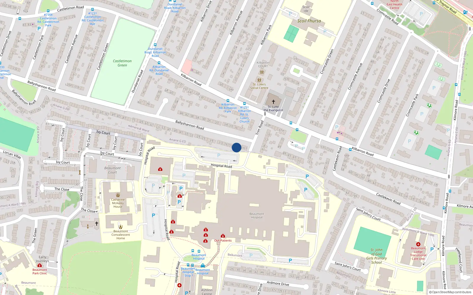 Overhead map showing the location of St Anthony, 1 Ballyshannon Road, Kilmore West