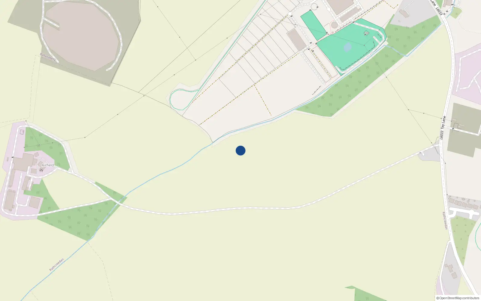 Overhead map showing the location of Rathcreedan, Co. Dublin