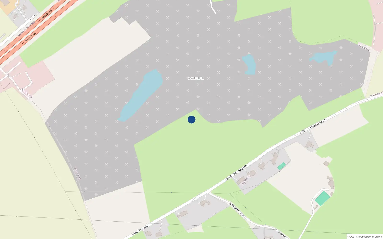 Overhead map showing the location of Windmillhill, Oldmill, Co. Dublin