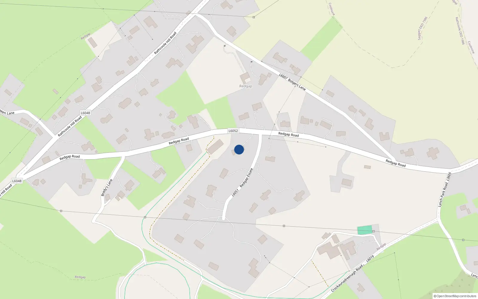 Overhead map showing the location of The Old Orchard, Redgap, Co. Dublin