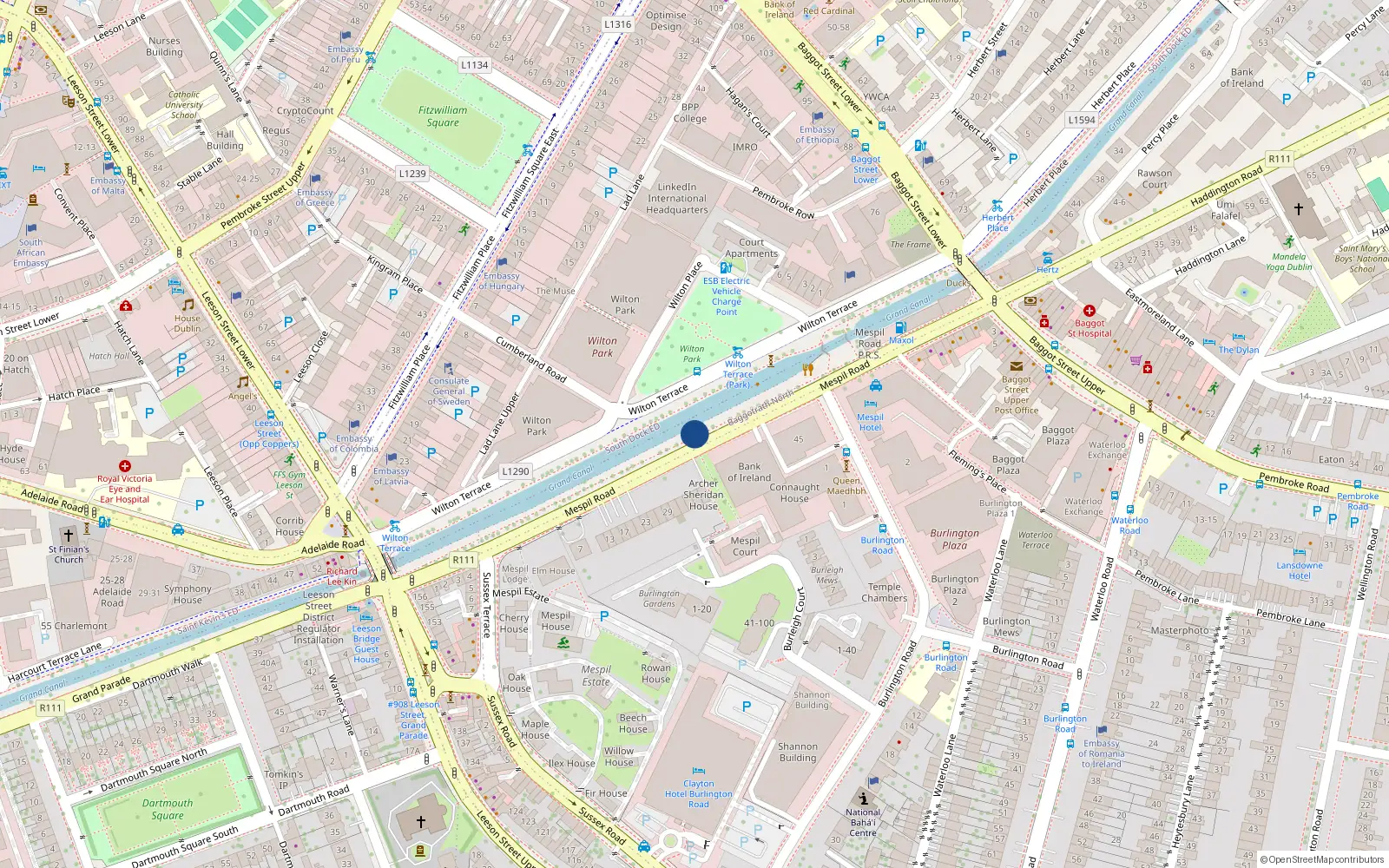 Overhead map showing the location of Unit 17, Block D3, Santry Cross