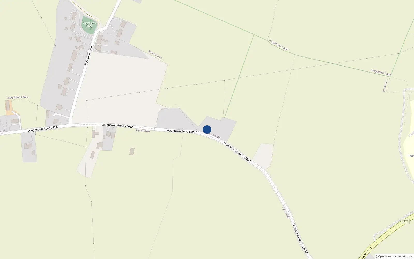Overhead map showing the location of Westlodge, Brownstown, Newcastle, Co. Dublin