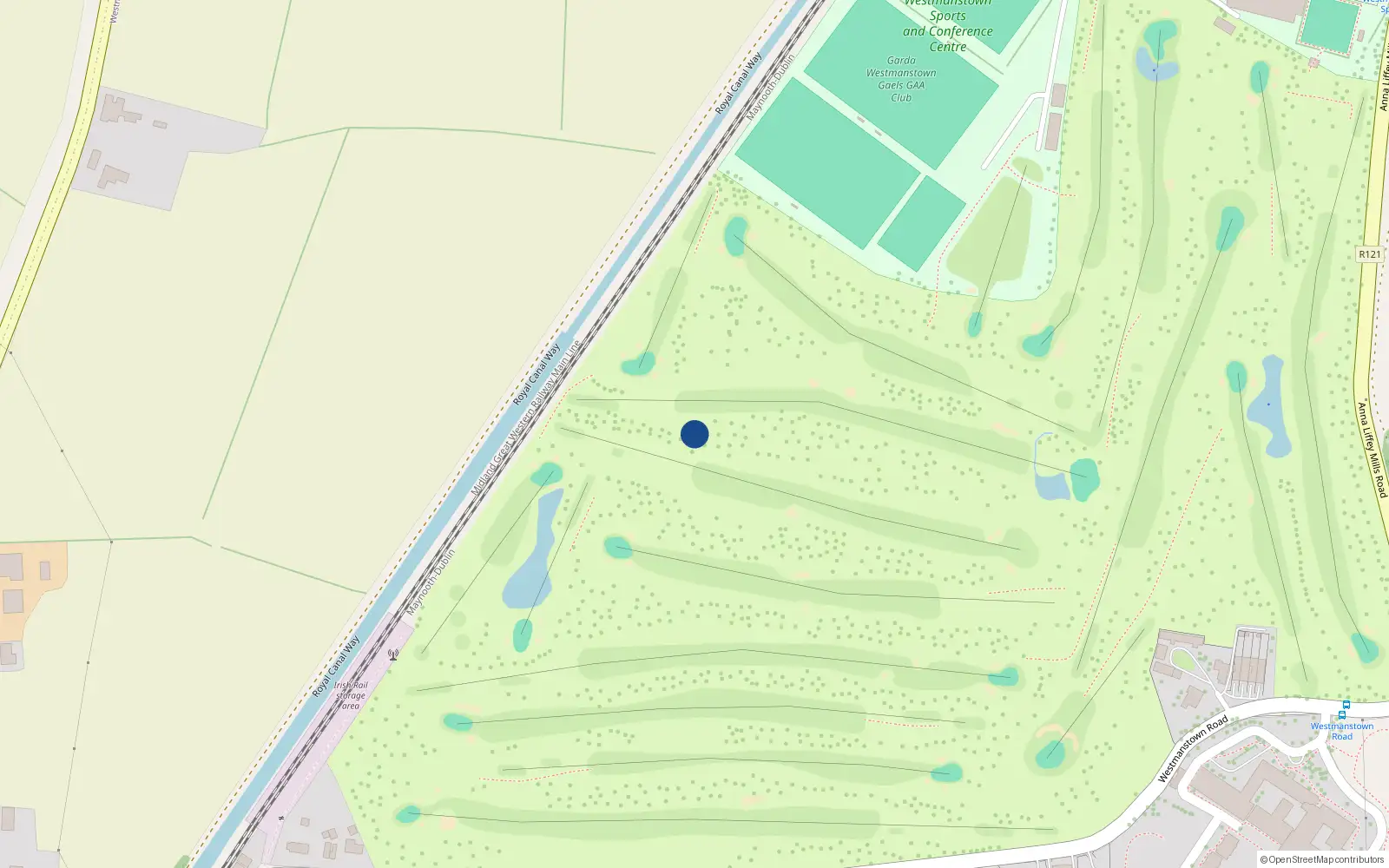 Overhead map showing the location of Westmanstown, Co. Dublin