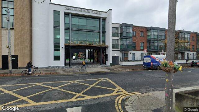 Street view of Apt 23, Shelbourne Park, South Lotts Road Dublin 4