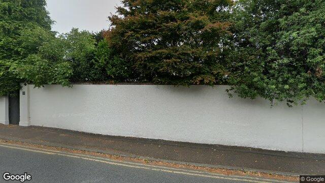 Street view of Saint Brigid's Church Road, Stillorgan