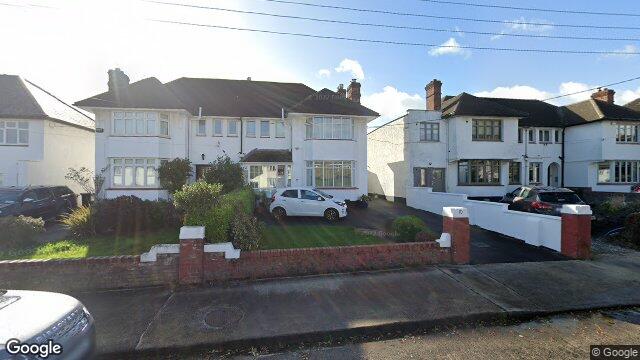 Street view of 10 Chestnut Road, Mount Merrion, Dublin
