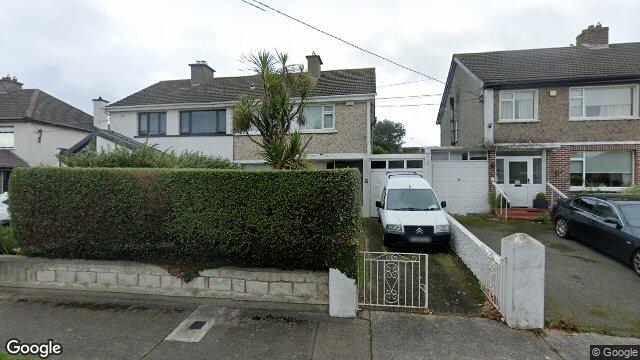 Street view of 15 Woodlands Avenue, Dun Laoghaire, Dublin