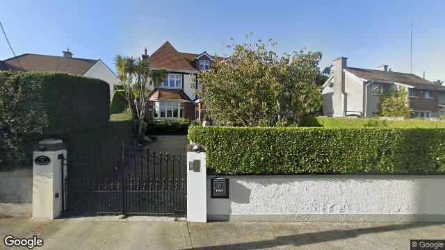 Street view of 11 Granville Road, Newtonpark Avenue, Blackrock