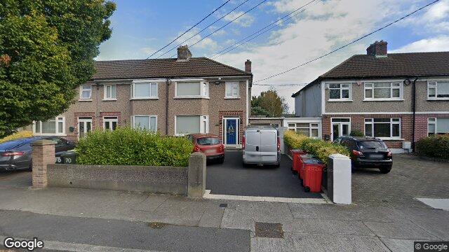 Street view of 68 Rosemount Avenue, Dublin 5