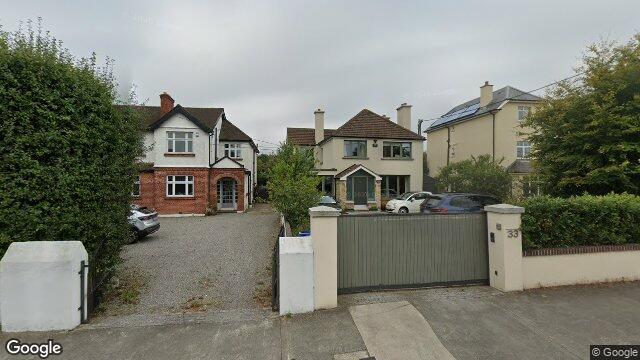 Street view of 33 Clonkeen Road, Blackrock