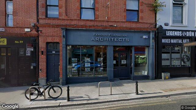 Street view of 58 George's Street Upper, Dublin